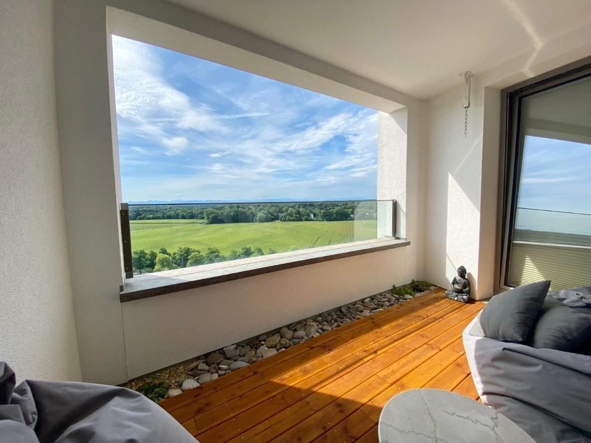Alpen-Panorama Suite - Einzigartige Privatsuite Hoch Ueber Muenchen, 12Tes Og, Alpenblick, Loggia, Whirlpool, 15 Minuten Zum Zentrum, Ruhe Und Erholung In Der Stadt Muenchen Fuer Privat Und Geschaeftlich Reisende Exterior foto